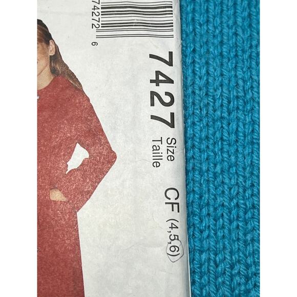 McCalls 7427 Sewing pattern Kids robe pajama top pant size 4 5 6 - Picture 2 of 6